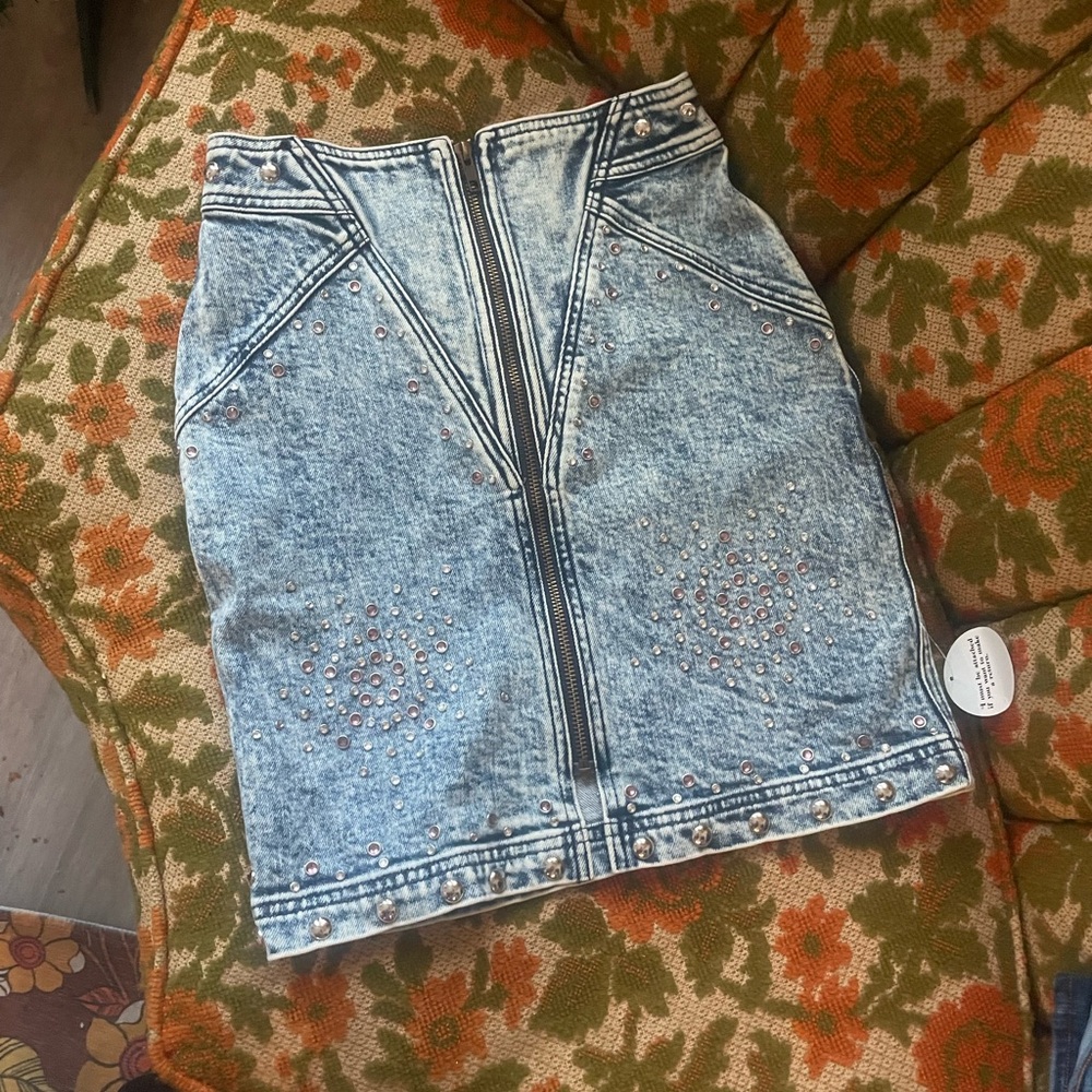 Stoned Immaculate Denim Skirt NWT - Picture 6 of 9